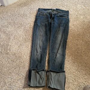 Hudson cropped cuffed jeans
